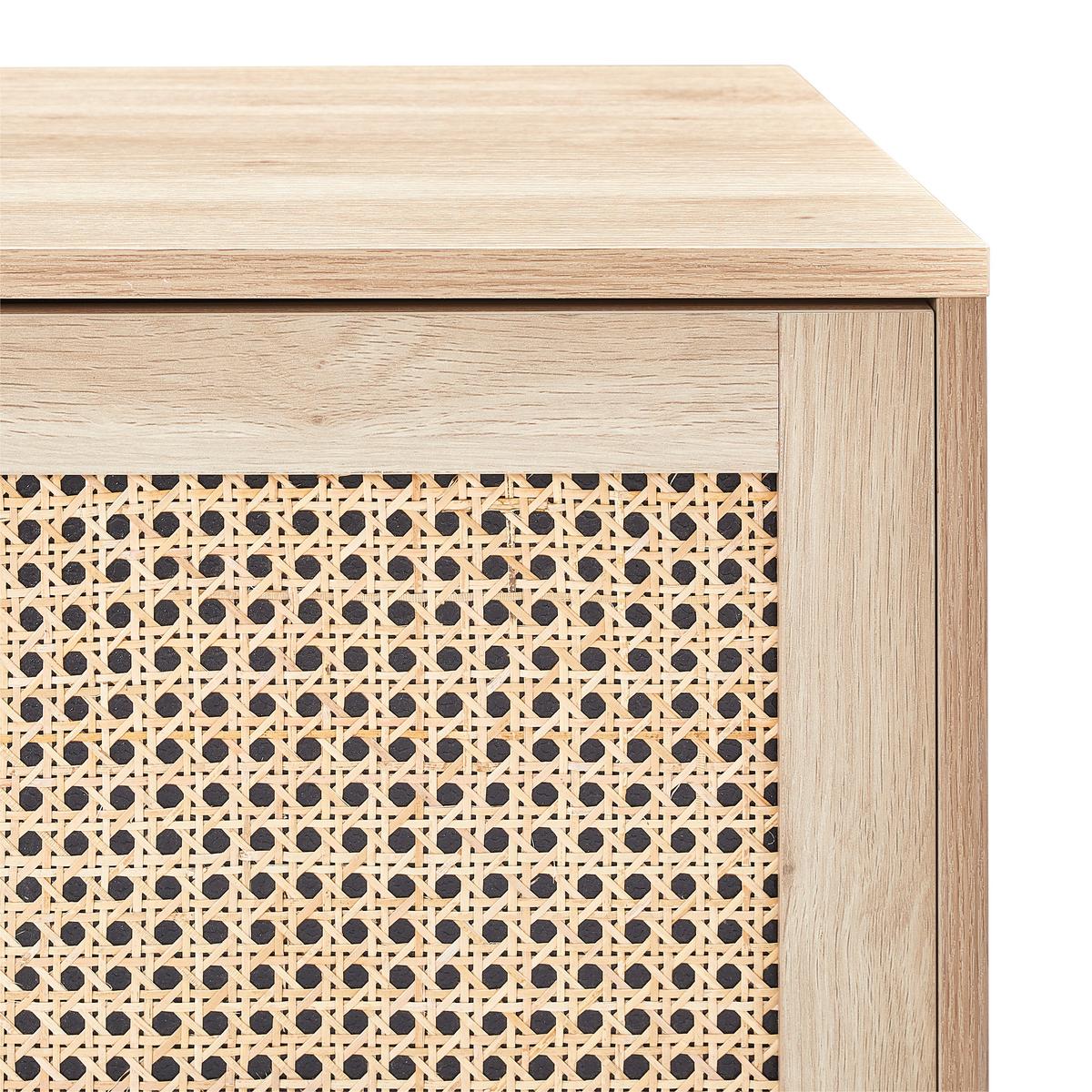 KOMODA NISKA WAIMEA - kolor naturalny, Modern, materiał drewnopochodny/drewno (120/50/40cm) - PBJ