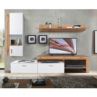 Regal Za Dnevni Boravak Iguan - bijela/crna, Moderno, plastika (250/190/40cm) - Best Price