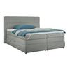 Boxspringbett Palace Grau ca. 160x200cm - Grau, KONVENTIONELL, Kunststoff/Textil (160/200cm) - Premium Living
