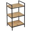 HYLLA AZRA II -SB- - svart/naturfärgad, Modern, metall/naturmaterial (39/70/32,5cm) - Mömax