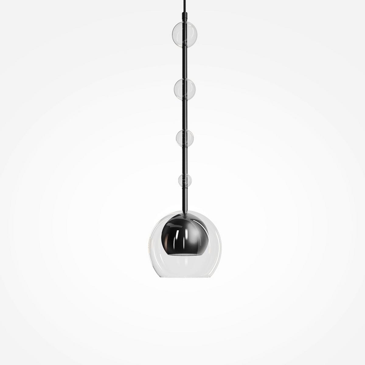 PENDELLEUCHTE ROS - Schwarz, Modern, Metall (16/74cm) - MAYTONI