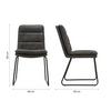 STOL KONA - mörkgrå/svart, Modern, metall/textil (48/90/65cm) - Bessagi Home