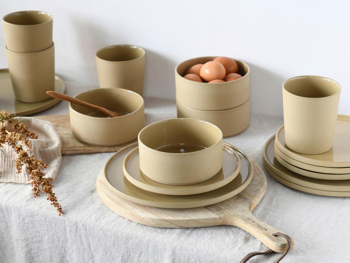 Set Krožnikov Futuro Sand, 4-Delni - bež, Basics, keramika (26cm) - Creatable