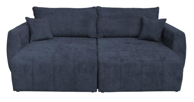 Canapea extensibila BALI - albastru închis/gri, Modern, lemn/textil (245/74-90/104cm) - Luca Bessoni