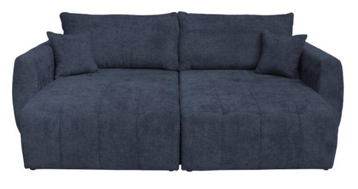 Canapea extensibila BALI - albastru închis/gri, Modern, lemn/textil (245/74-90/104cm) - Luca Bessoni