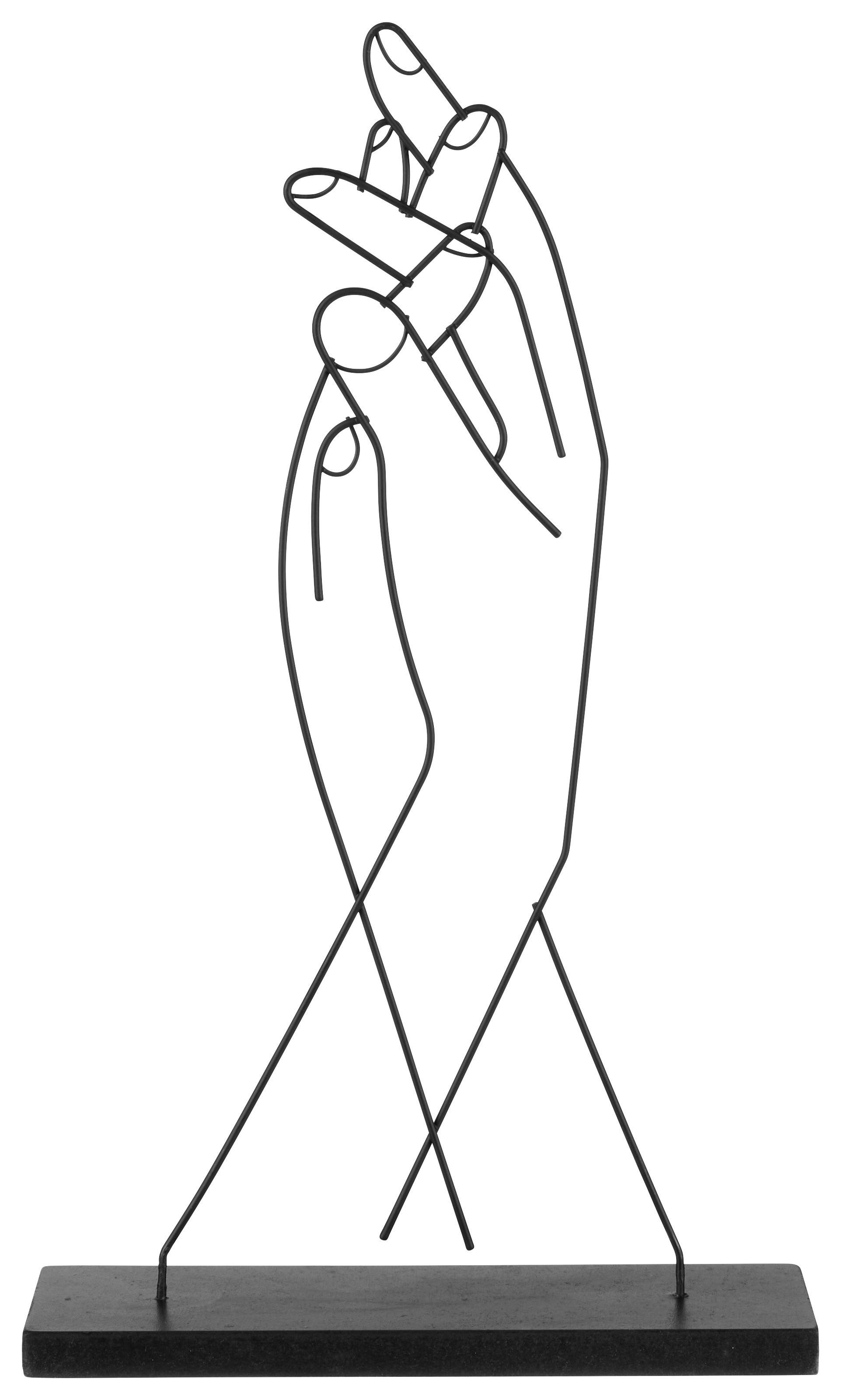 Skulptura Helin - črna, Basics, kovina (18/35/6cm) - Modern Living