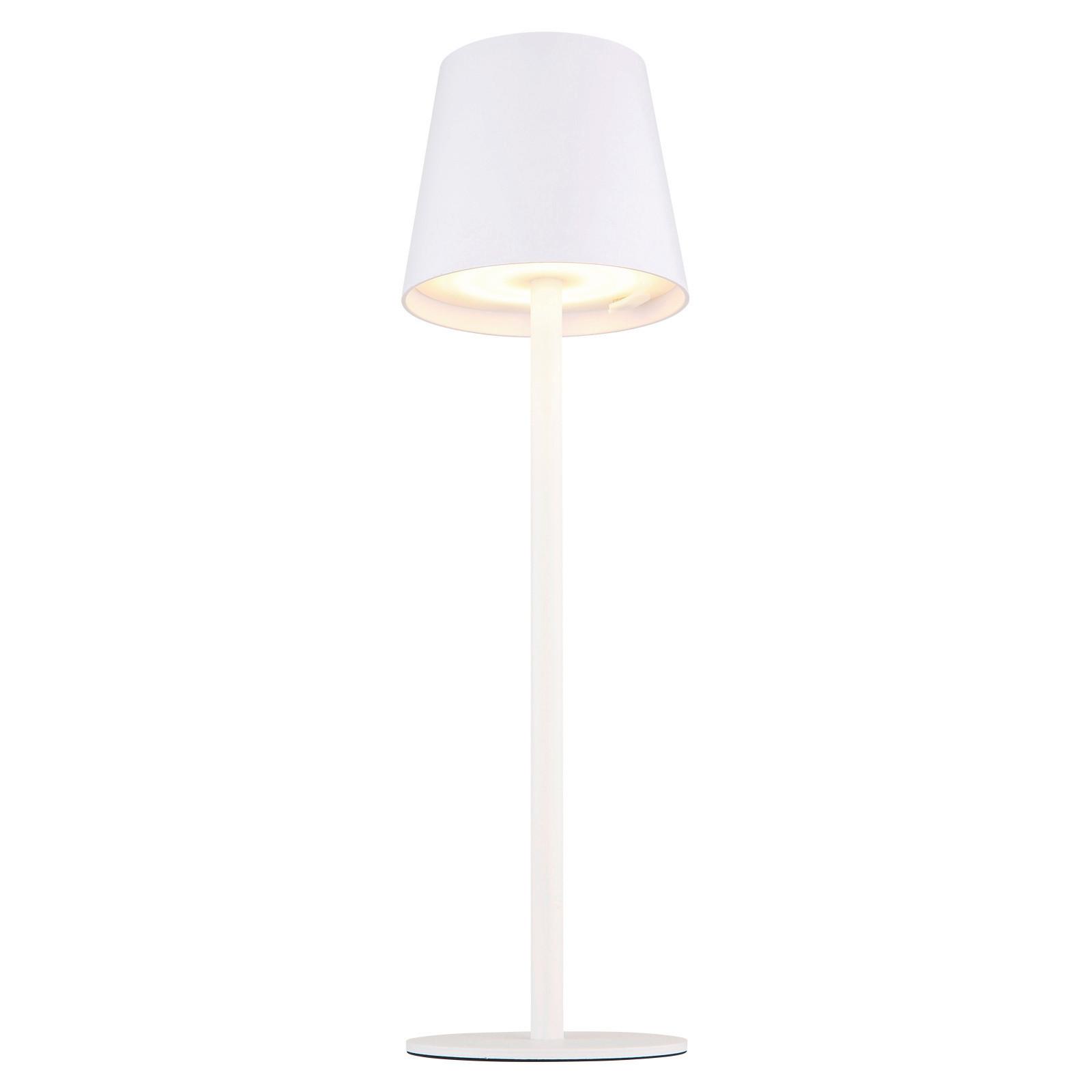 LED-Tischleuchte Vannie Opal/Weiß max. 3 Watt - Weiss/Opal, Trend, Kunststoff/Metall (10,6/36cm) - Globo