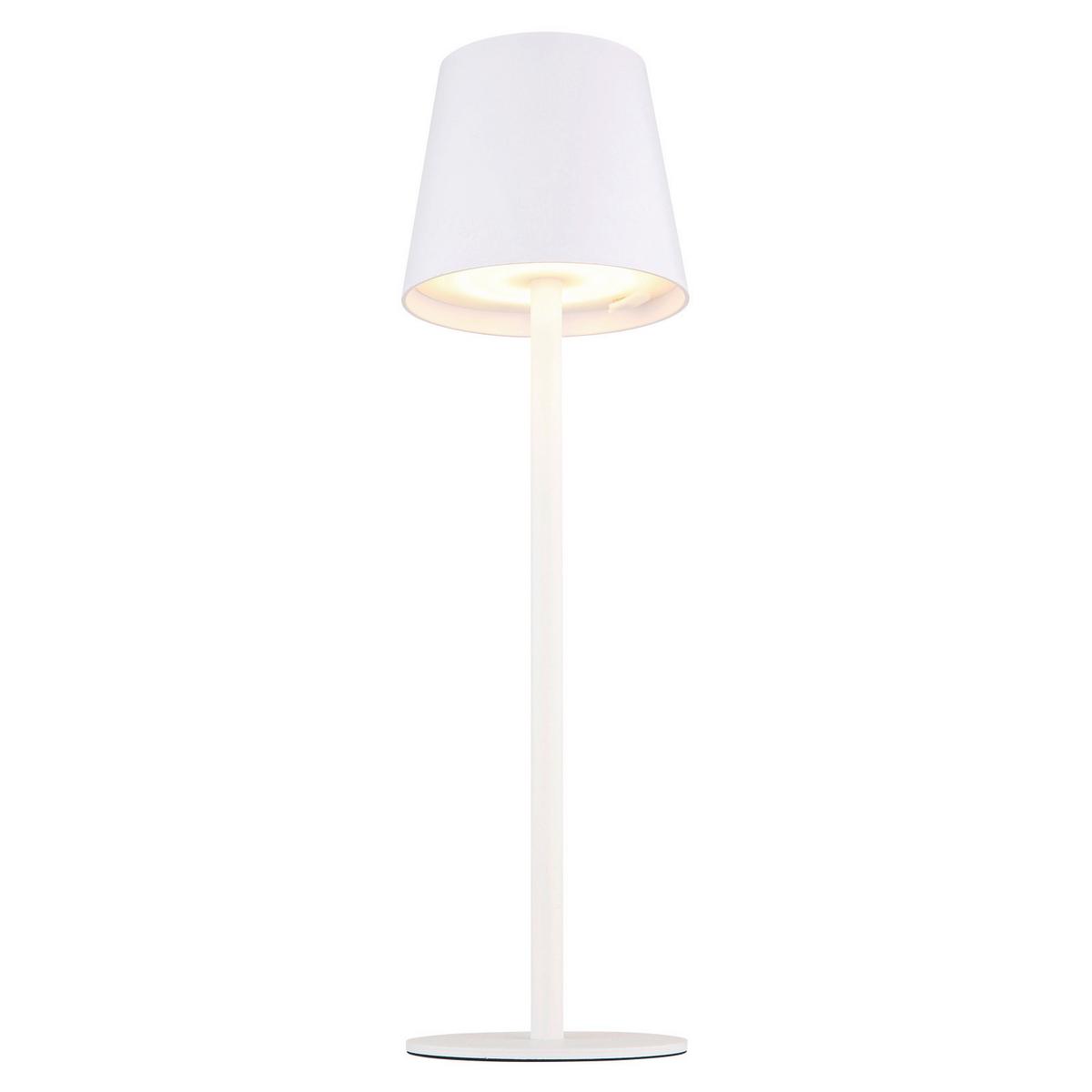 LED-Tischleuchte Vannie Opal/Weiß max. 3 Watt - Opal/Weiß, Trend, Kunststoff/Metall (10,6/36cm) - Globo