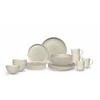 SERWIS OBIADOWO-ŚNIADANIOWY STILO SALINO - greige, Trend, ceramika (29,5cm) - ASA