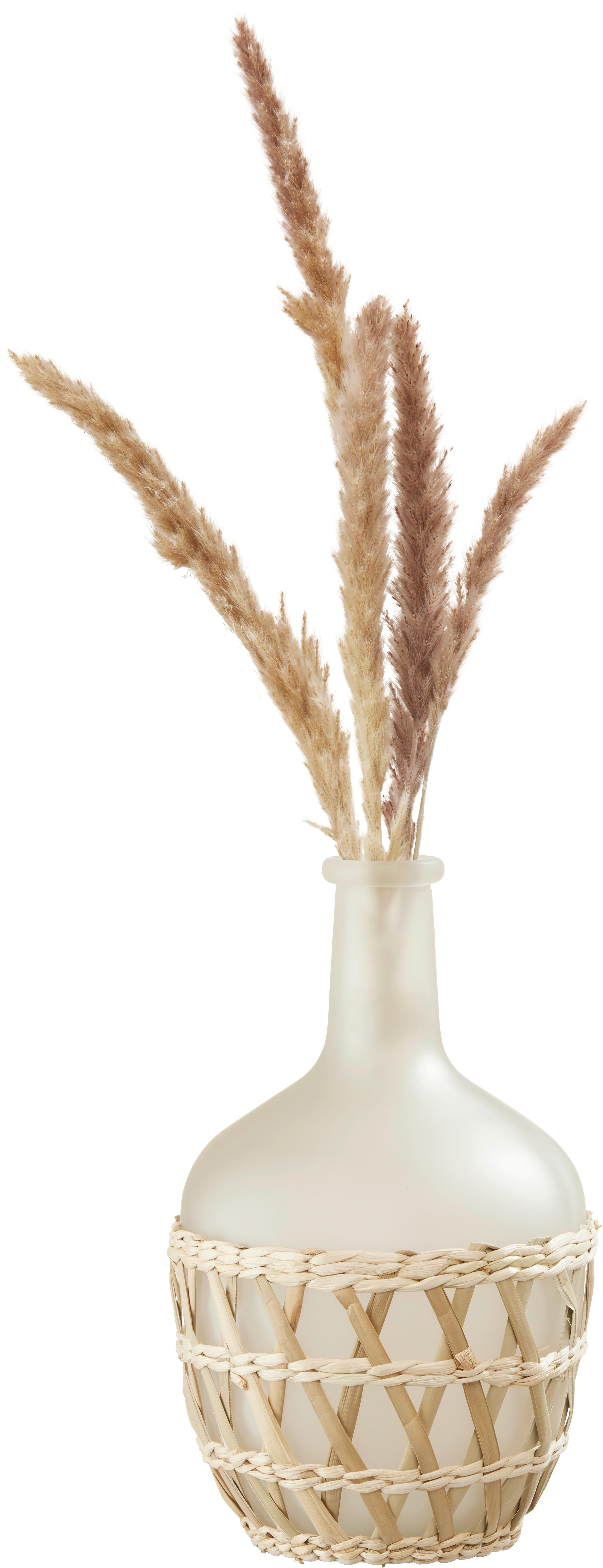 Vaza Dust -Paz- - siva/prirodne boje, staklo/prirodni materijali (20/30cm) - Modern Living