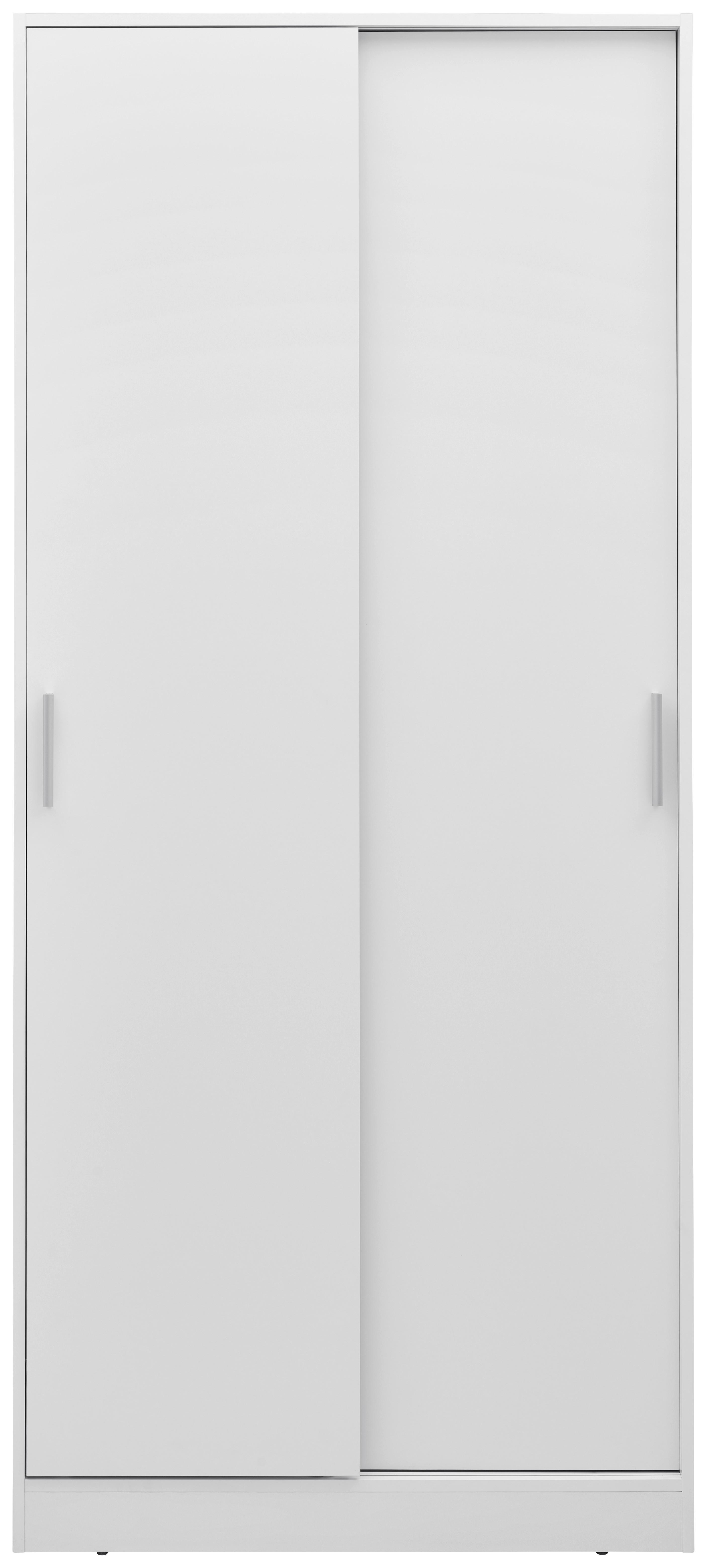 Ormar S Kliznim Vratima Mika - bijela/boje kroma, Konvencionalno, drvni materijal/plastika (90/205/60cm) - Modern Living