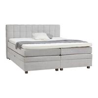 Boxspringbett Liam Hellgrau ca. 200x200cm - Hellgrau, KONVENTIONELL, Holz/Holzwerkstoff (200/200cm) - Mömax