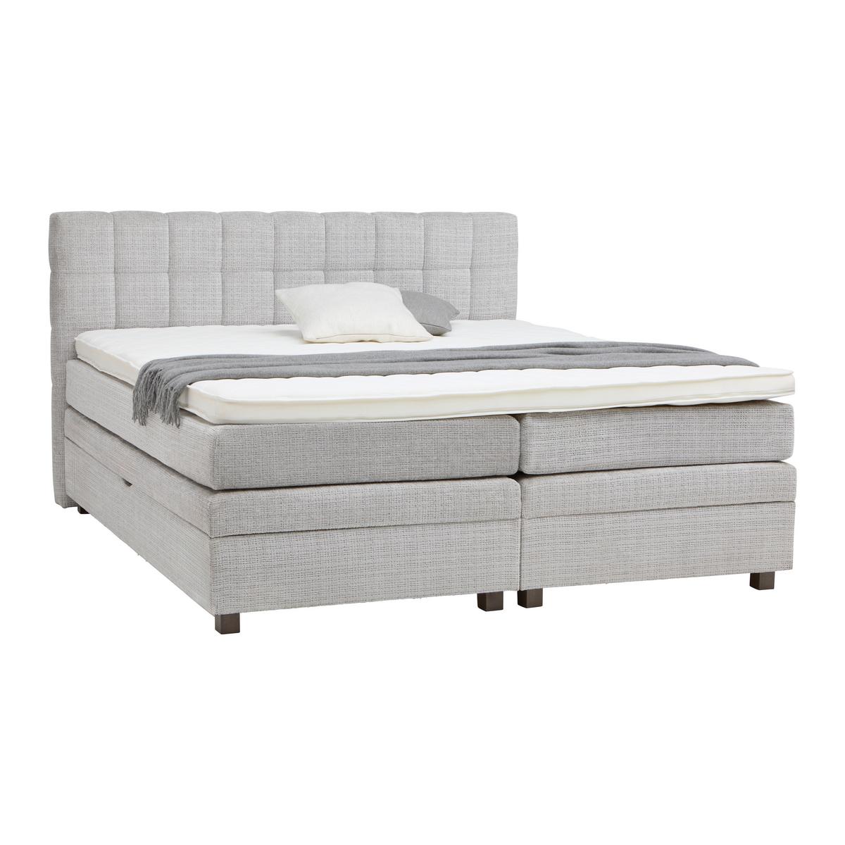 Boxspringbett Liam Hellgrau ca. 200x200cm - Hellgrau, KONVENTIONELL, Holz/Holzwerkstoff (200/200cm) - Mömax