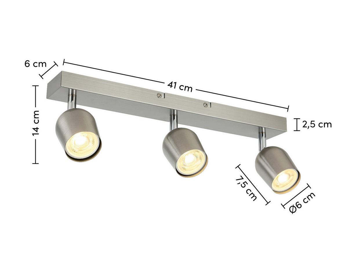 Reflektor Ernestine - barve kroma/barve niklja, Romantika, kovina/umetna masa (41/7,5/14cm) - Mömax