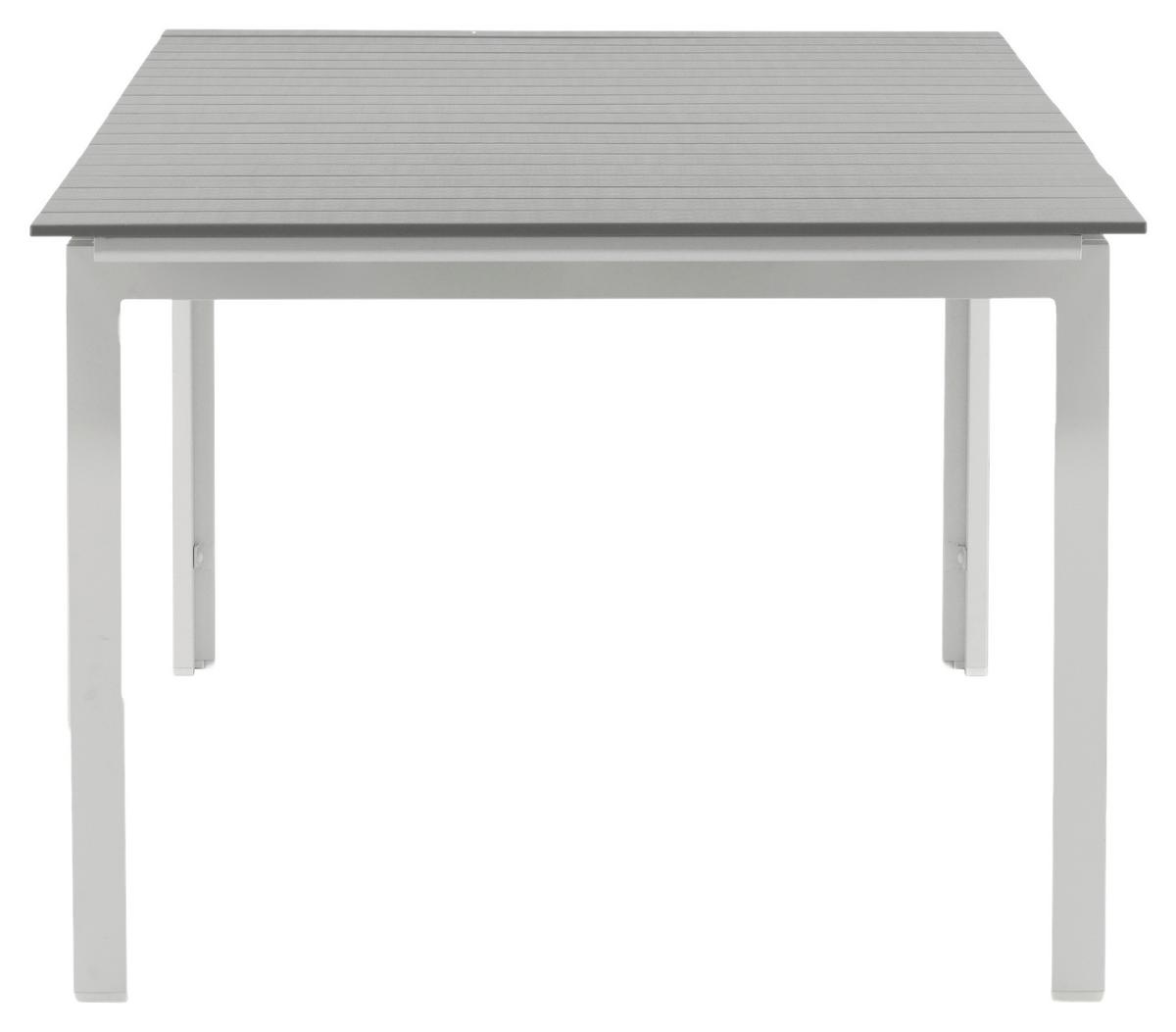 GARTENTISCH LEVELS - Weiß/Grau, KONVENTIONELL, Metall (229/100/75cm) - Gardenson