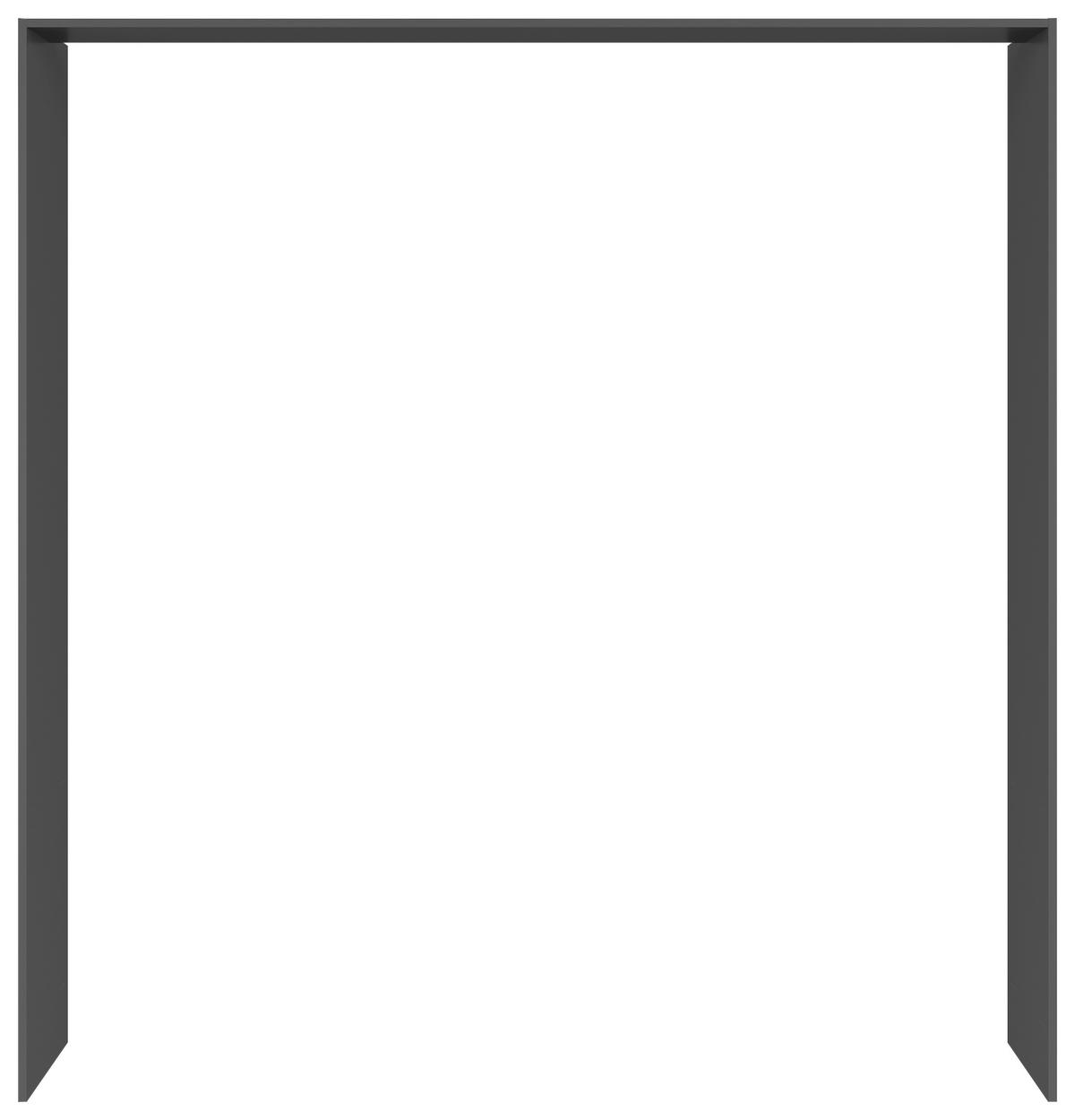 Passepartoutrahmen Paspt Graphitfarben - Graphitfarben, Basics, Holzwerkstoff (213,7/222,7/58,5cm) - Visiona