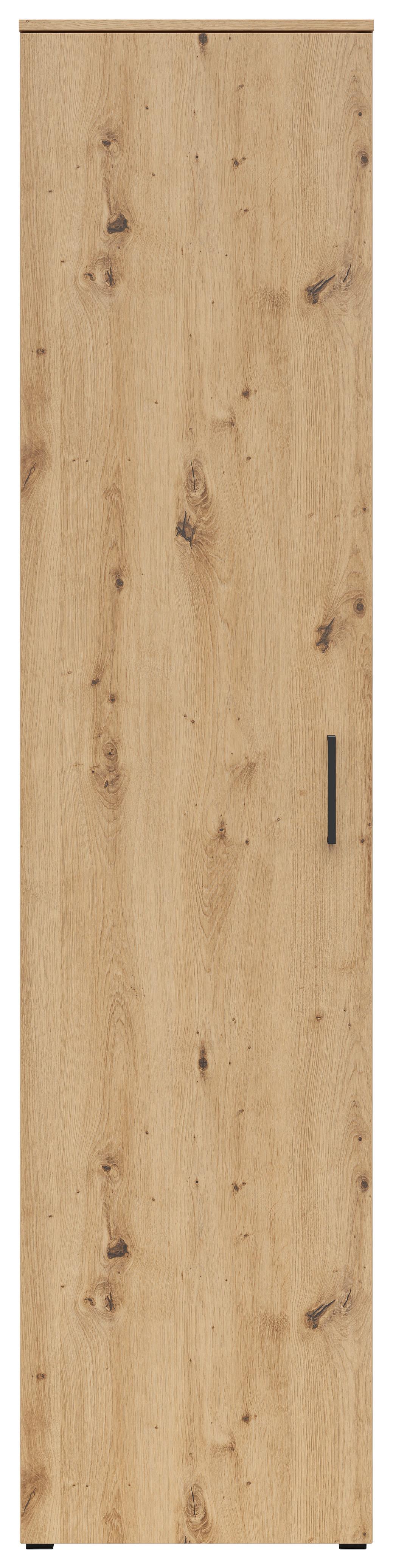 Omara Multistauraum - črna/hrast artisan, Moderno, umetna masa/leseni material (45/195/40cm) - Premium Living