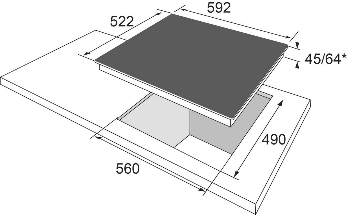 Herdset EHC209121EC - Schwarz, Metall (59,5/58,5/55cm) - Amica