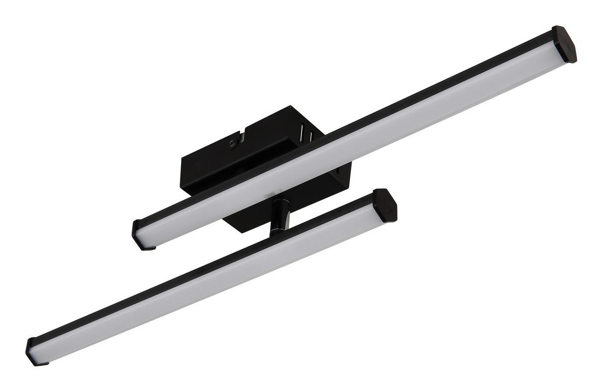 Led Stropna Svjetiljka Kirina - bijela/crna, Design, plastika (50/7/8,4cm) - Globo