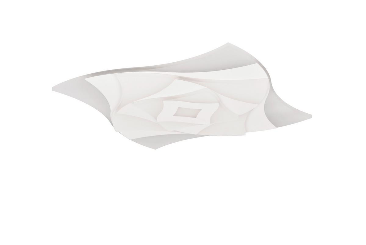 LED-Deckenleuchte Akita Weiß max. 56 Watt - Weiß, Design, Kunststoff/Metall (48/48/5,5cm) - Trio Leuchten