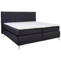 Postelja Boxspring One - barve kroma/črna, Konvencionalno, tekstil (180/200cm)