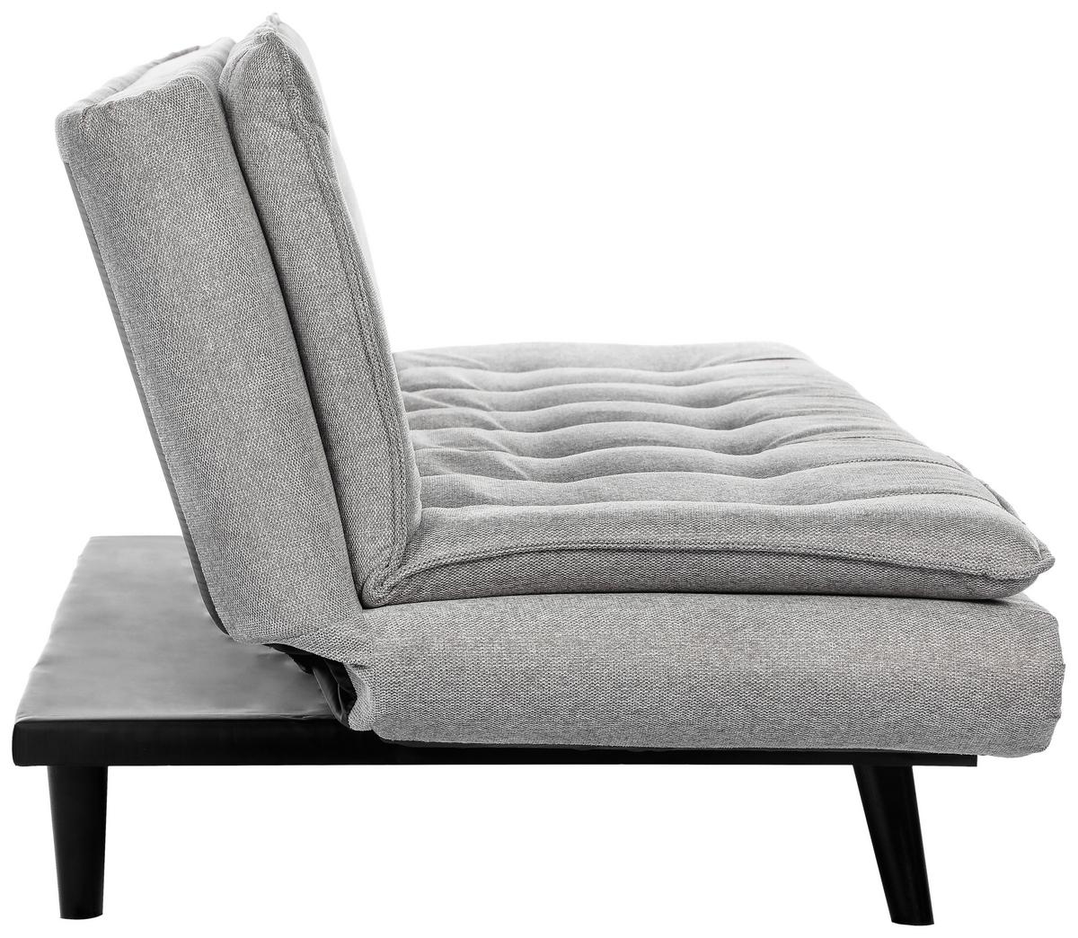 Schlafsofa Sun Grau - Schwarz/Grau, MODERN, Holz/Textil (190/83/93cm) - Mömax