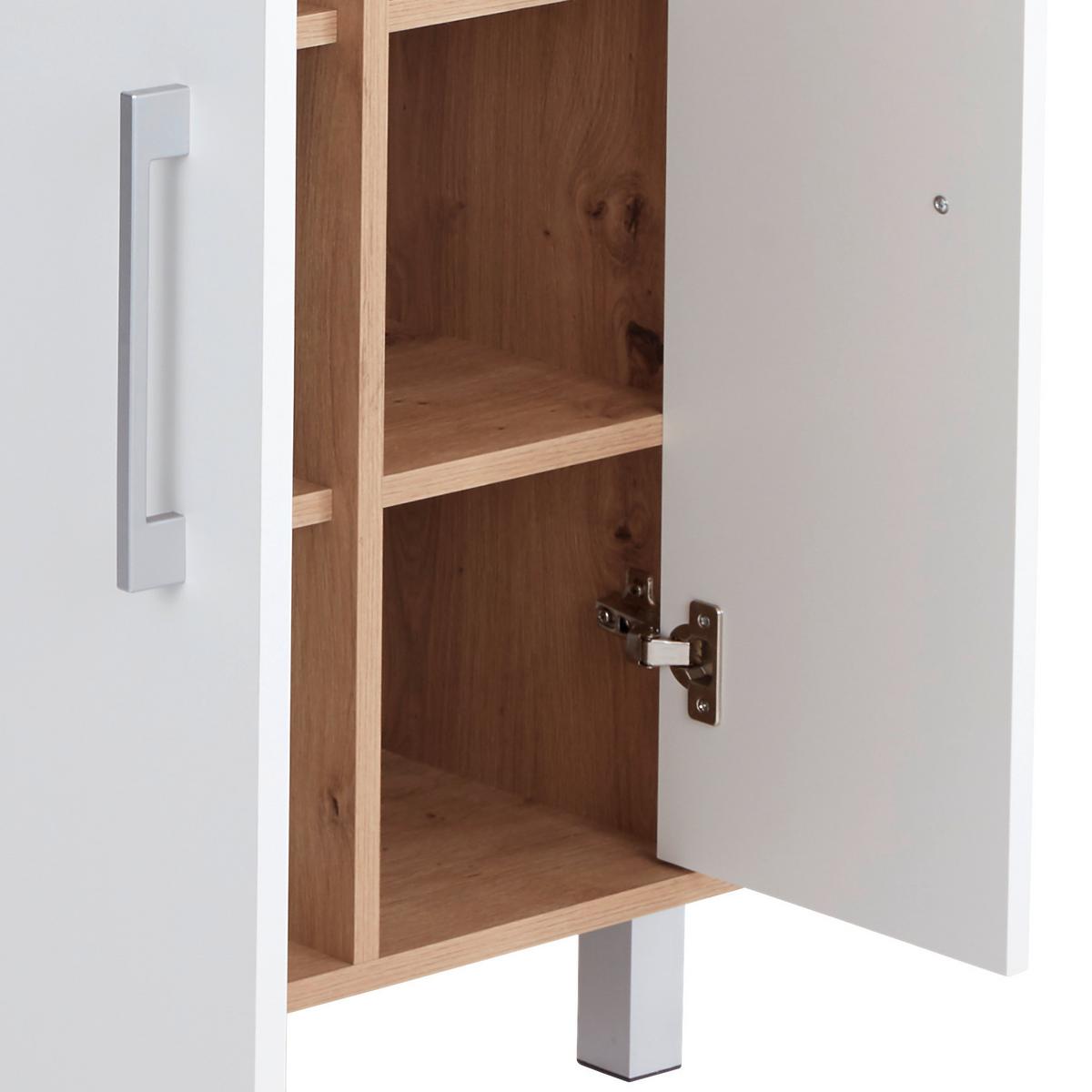 Regal Box - bijela/boje hrasta, Moderno, drvni materijal/plastika (75/205/40cm) - Modern Living