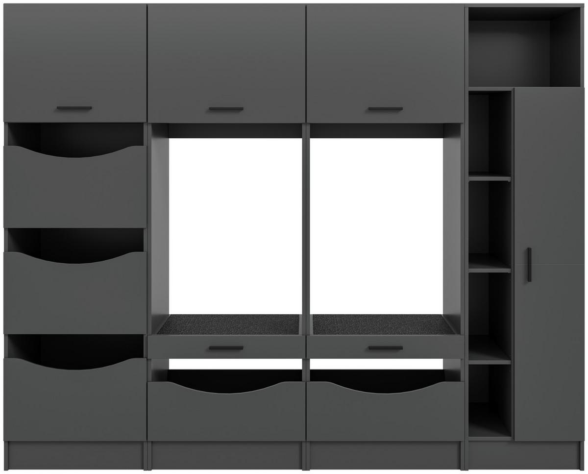 Omara Za Pralni In Sušilni Stroj Free, Antracit - antracit, Basics, leseni material (242/195/68cm) - MID.YOU