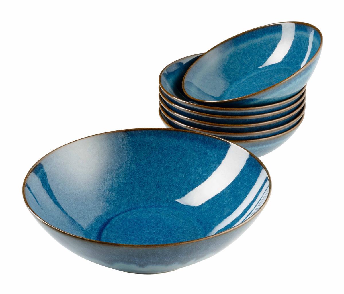 SALATSET 931947 KÖNIGSBLAU POSTSICHER - Blau, Basics (35,5/36,5/31,5cm) - Mäser