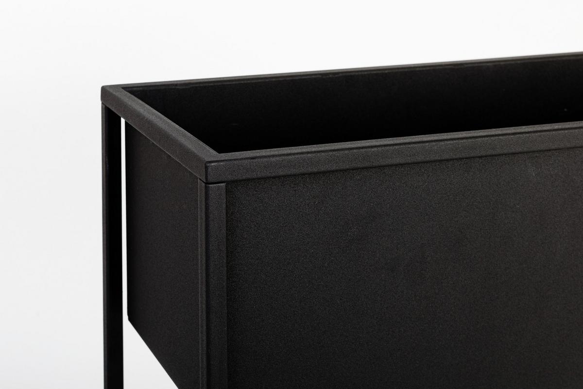 Blumenständer Marsylia Schwarz - Schwarz, Basics, Metall (60/23/90cm)