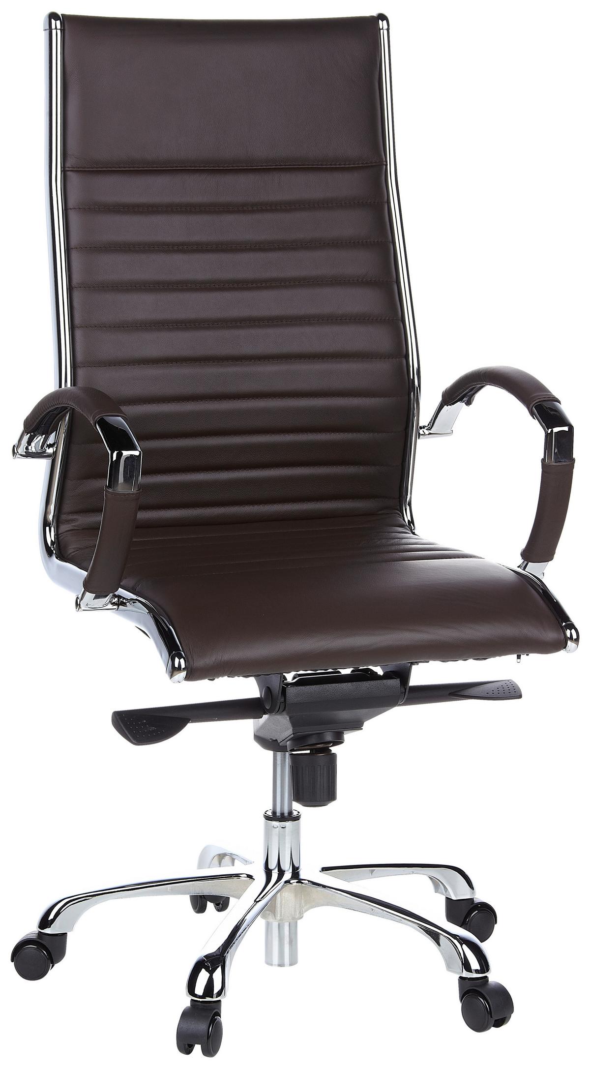 Drehstuhl Parma 20 Dunkelbraun ca. 60x125x50cm - Dunkelbraun, MODERN, Leder/Kunststoff (60/125/50cm) - MID.YOU