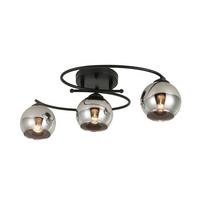 Mennyezeti Lámpa Miom - krómszínű/fekete, Modern, Üveg/fém (64/32/15cm) - Modern Living