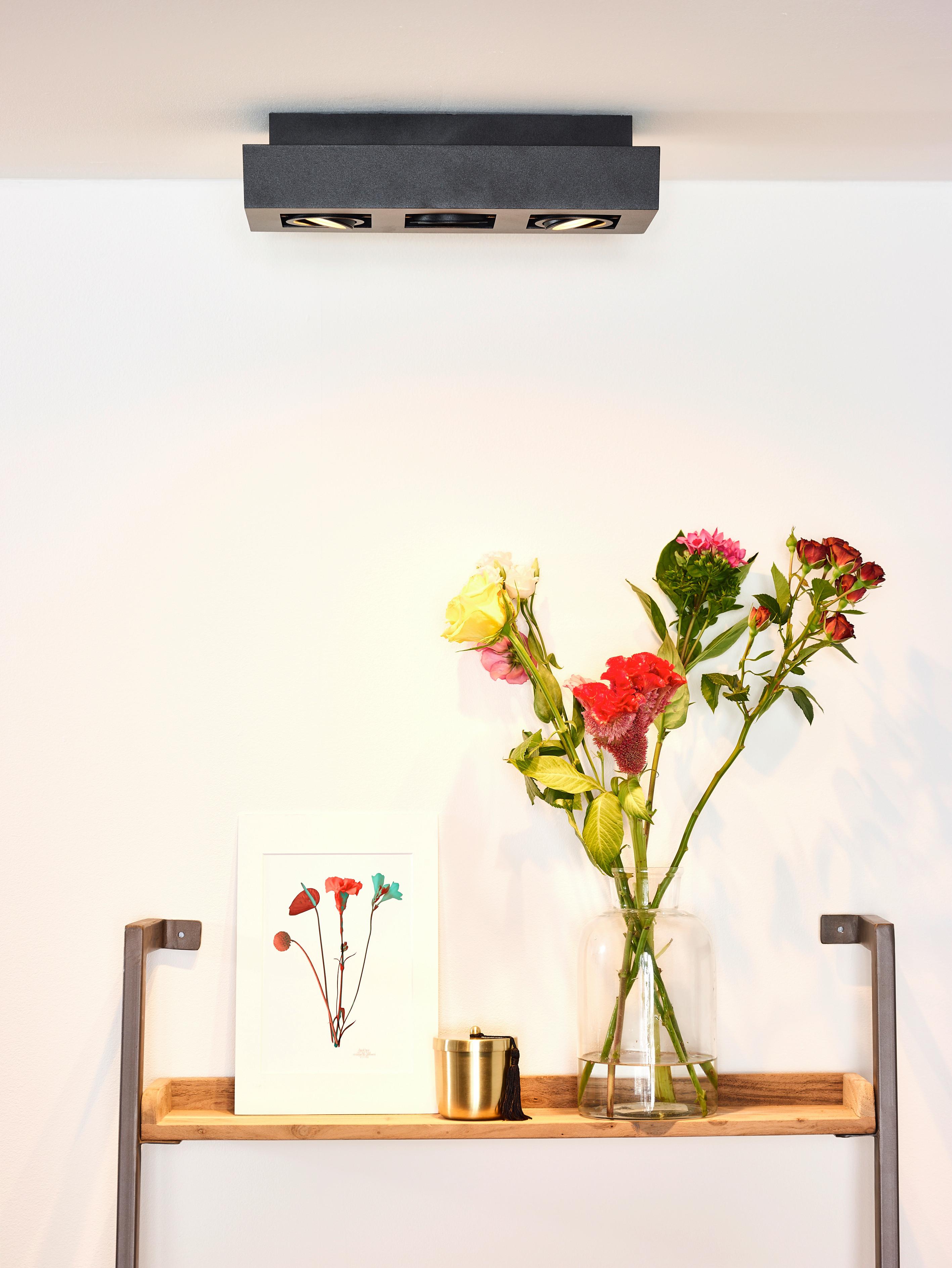 LAMPA SUFITOWA LED 09119/16/30 XIRAX - czarny, Basics (36/14/8.8cm) - Lucide