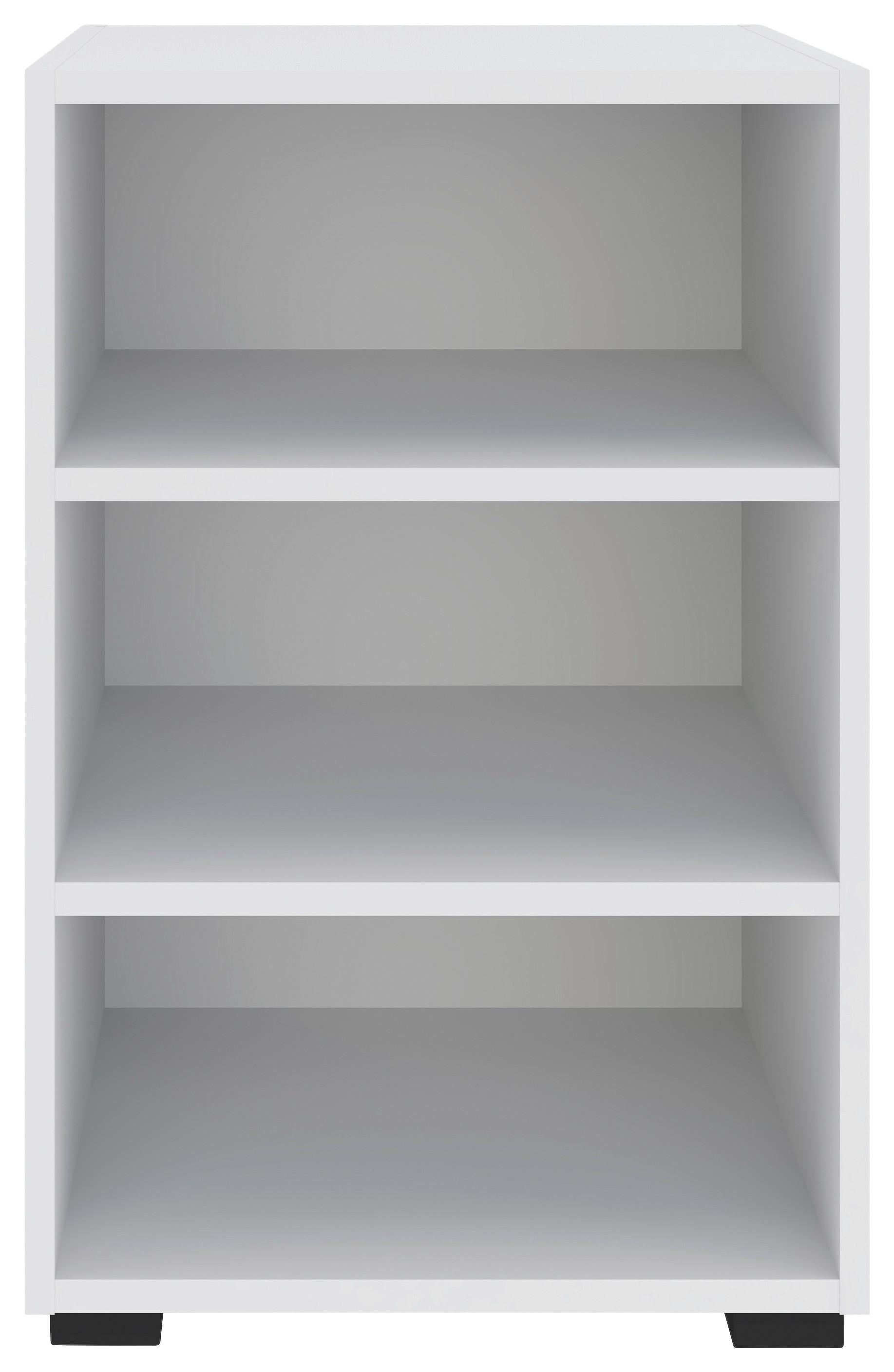 Regal Unit in Weiß - Schwarz/Weiß, MODERN, Holzwerkstoff (45,6/67,2/40cm) - Based