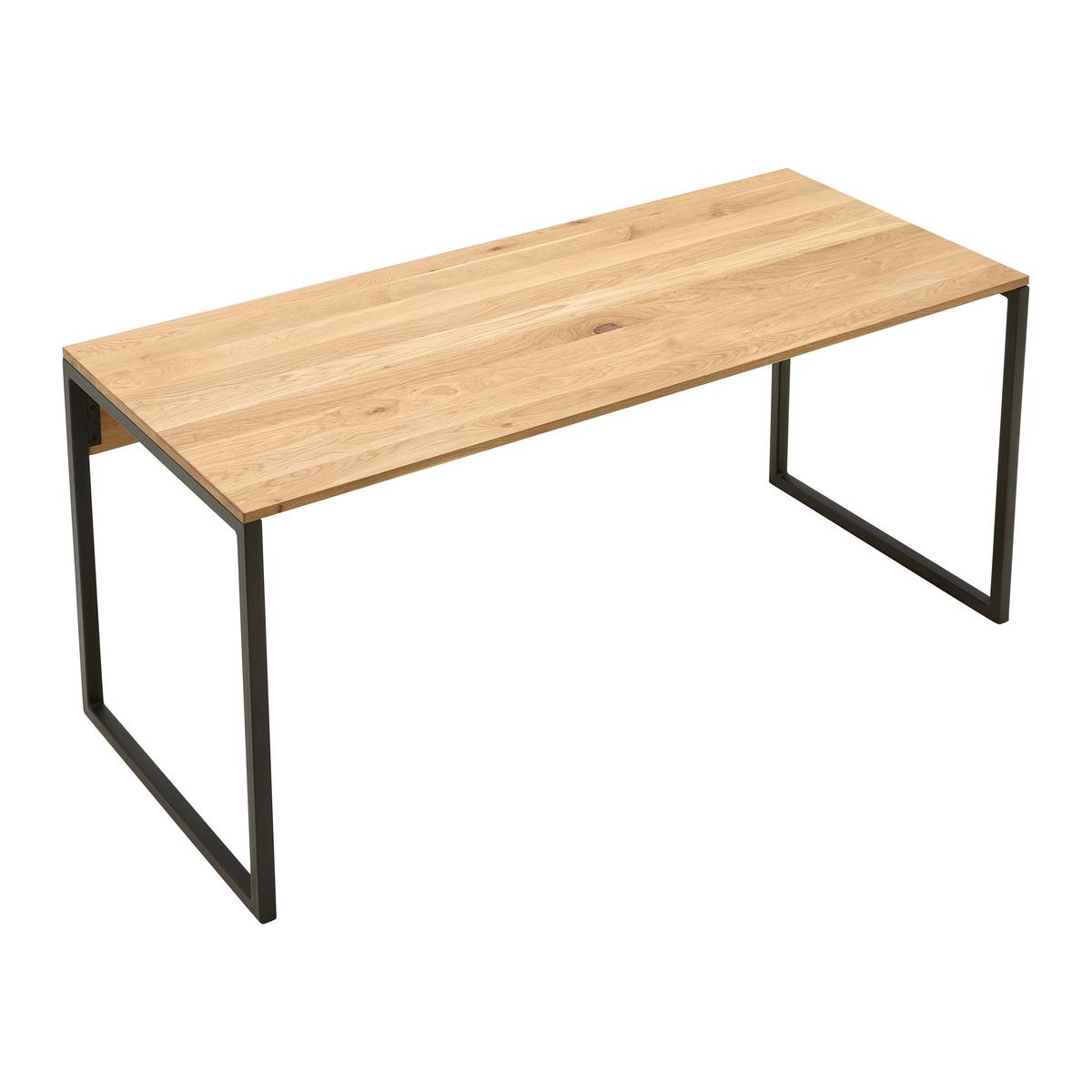 Schreibtisch Albero Naturfarben/Schwarz - Schwarz/Naturfarben, MODERN, Holz/Metall (160/76/70cm) - Premium Living