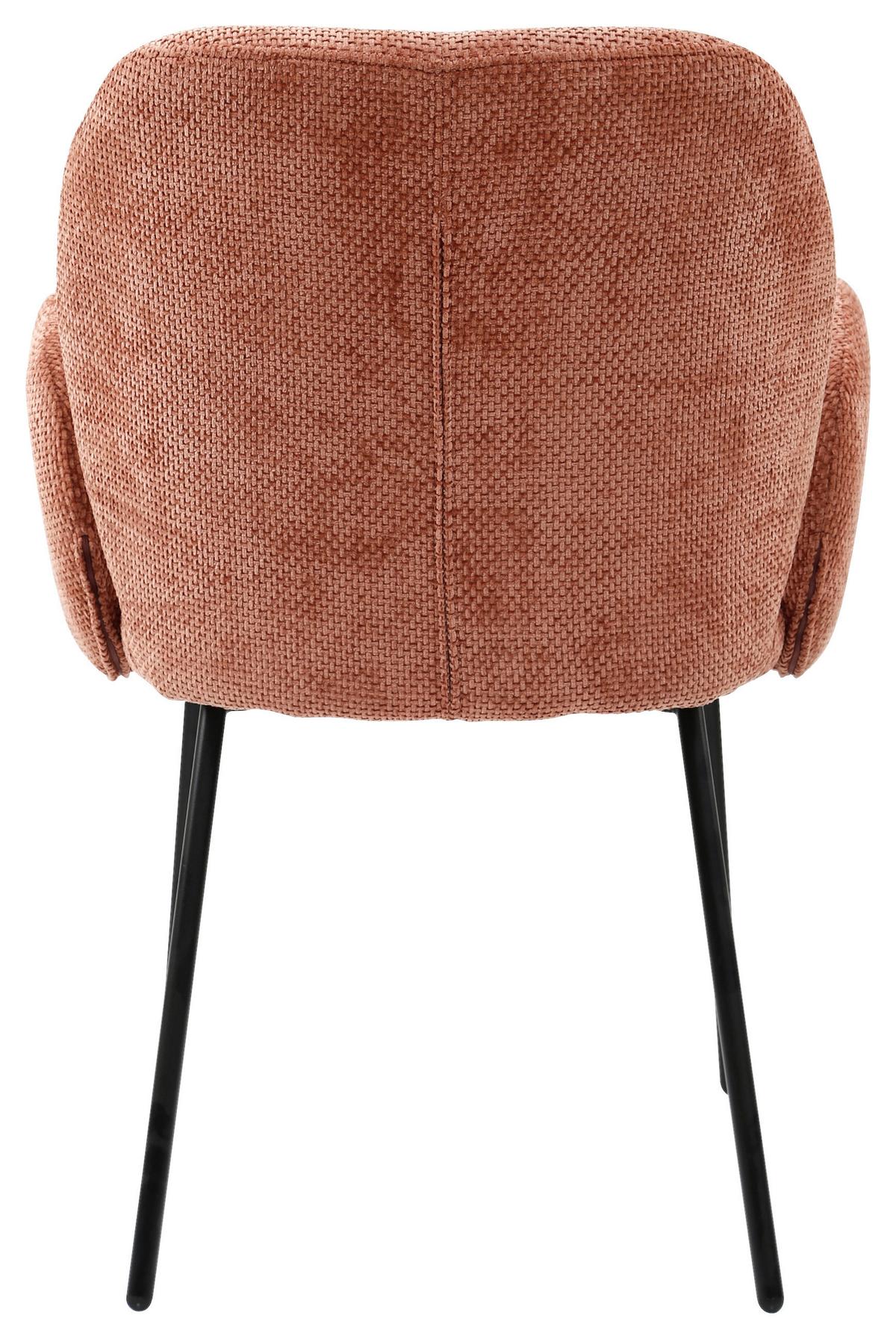 Armlehnstuhl Mara Rosa/Schwarz - Schwarz/Rosa, Lifestyle, Holz/Textil (60/87/64cm) - Mömax