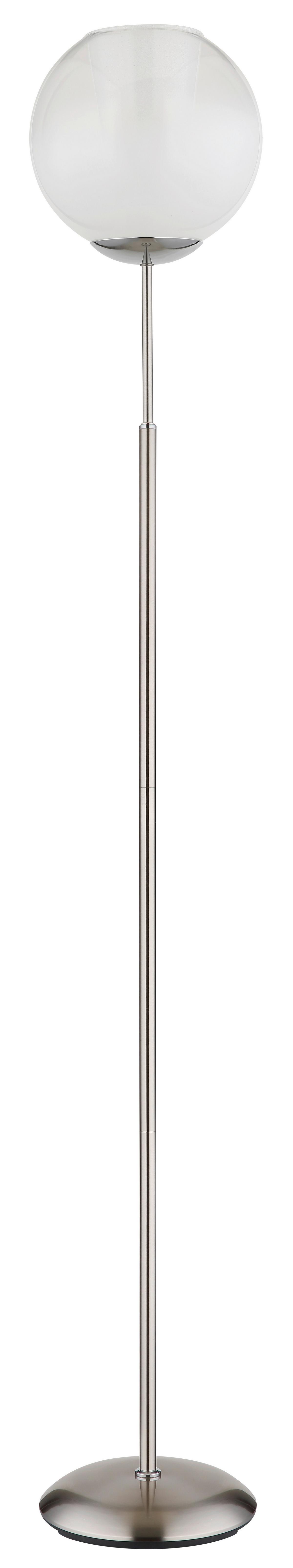 Podna Svjetiljka Barry - bijela/boje nikla, Basics, staklo/metal (25/154,5cm) - Globo