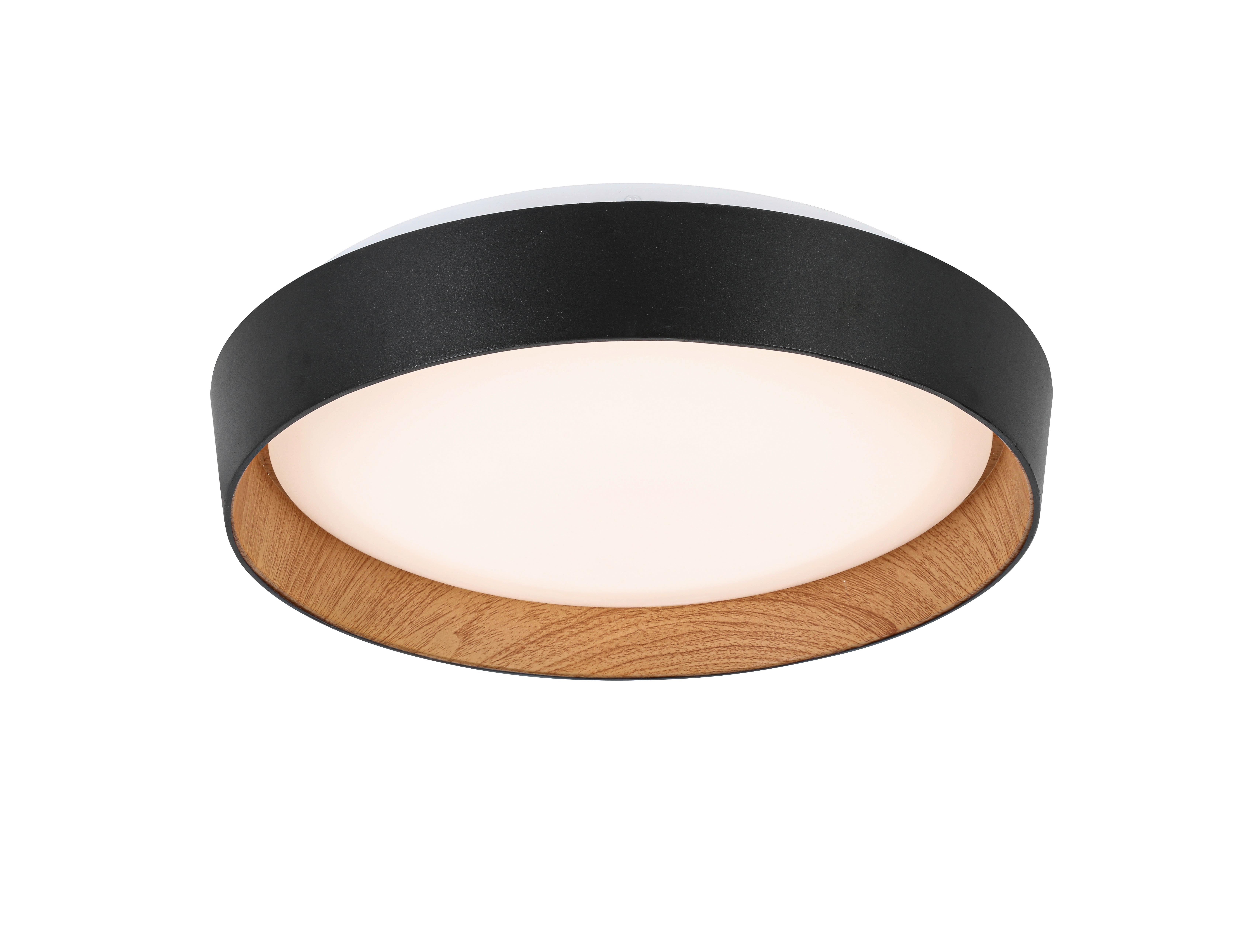 LED-TAKLAMPA LIA - vit, Klassisk, metall/trä (39/39/7cm) - Mömax