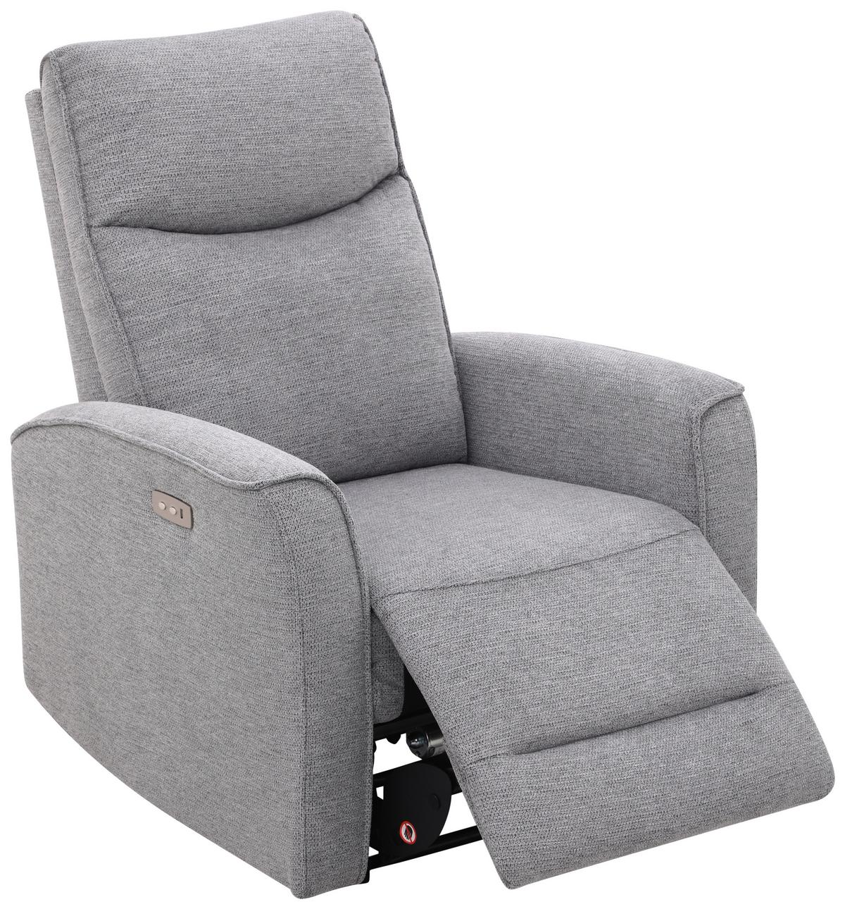 Tv Fotelj Leon, Temno Siva, Relaks Funkcija - temno siva/črna, Basics, kovina/umetna masa (80/102/96cm) - Ondega