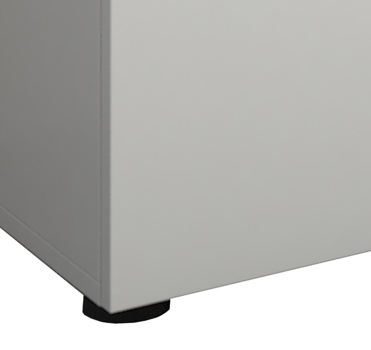 Kommode Vandol Mini ca. 70x70x39 cm Weiß - Silberfarben/Schwarz, Basics, Holzwerkstoff/Kunststoff (70/74/40cm) - MID.YOU
