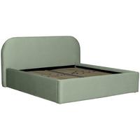 Oblazinjena Postelja Bilbao Storage - črna/svetlo zelena, Design, tekstil/les (180/200cm) - Mömax