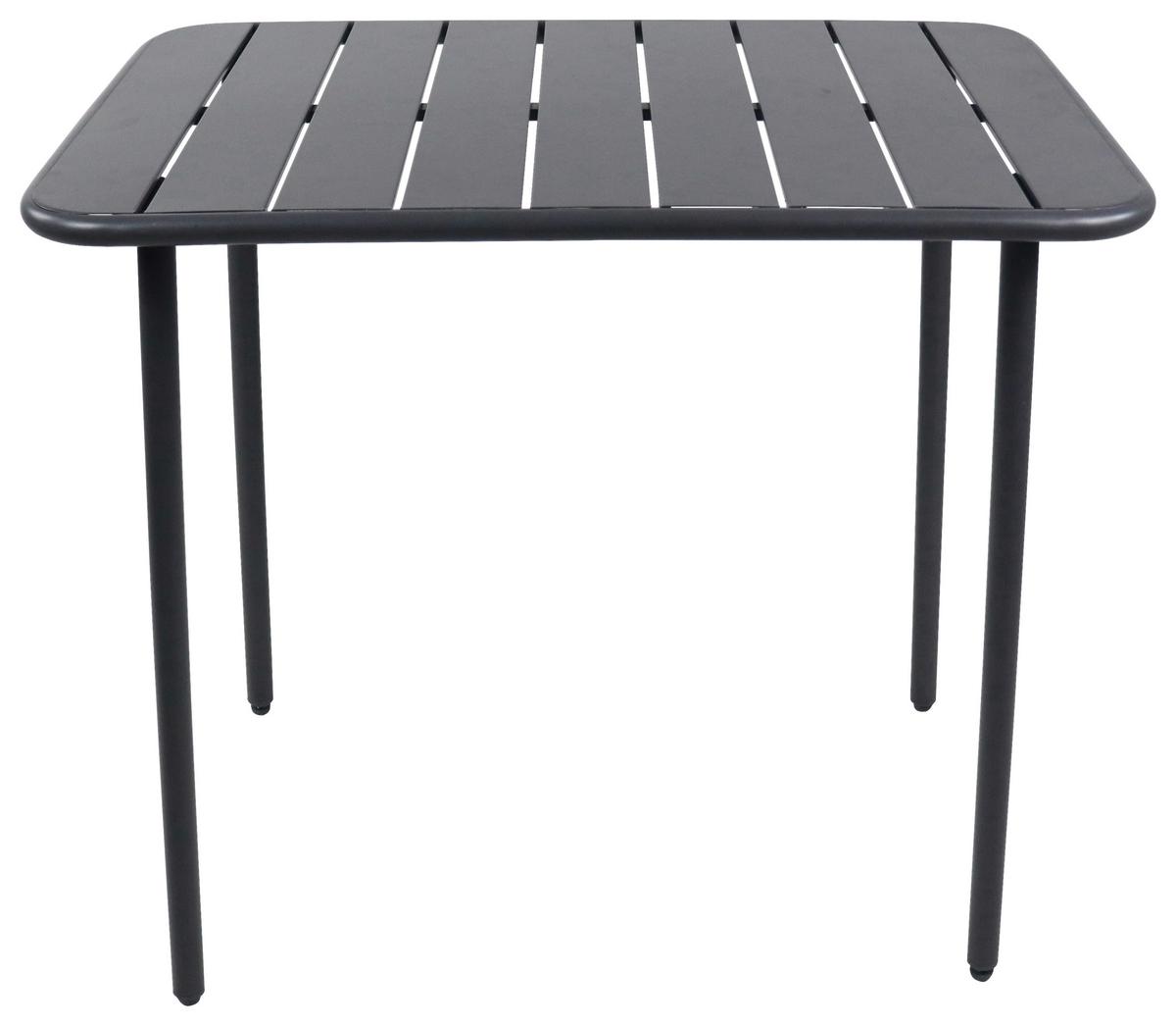 Vrtna Miza Sumila, Črna, 80x55 - črna, Moderno, kovina/umetna masa (80/55/72cm) - Ambia Garden