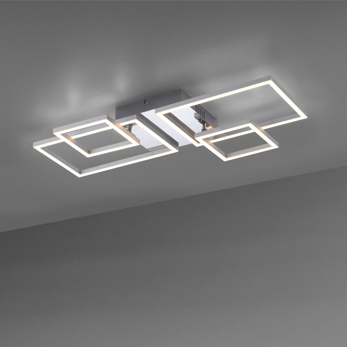 LED-Deckenleuchte Iven max. 40 Watt - Alufarben/Nickelfarben, Basics, Kunststoff/Metall (65/75/33,8cm)