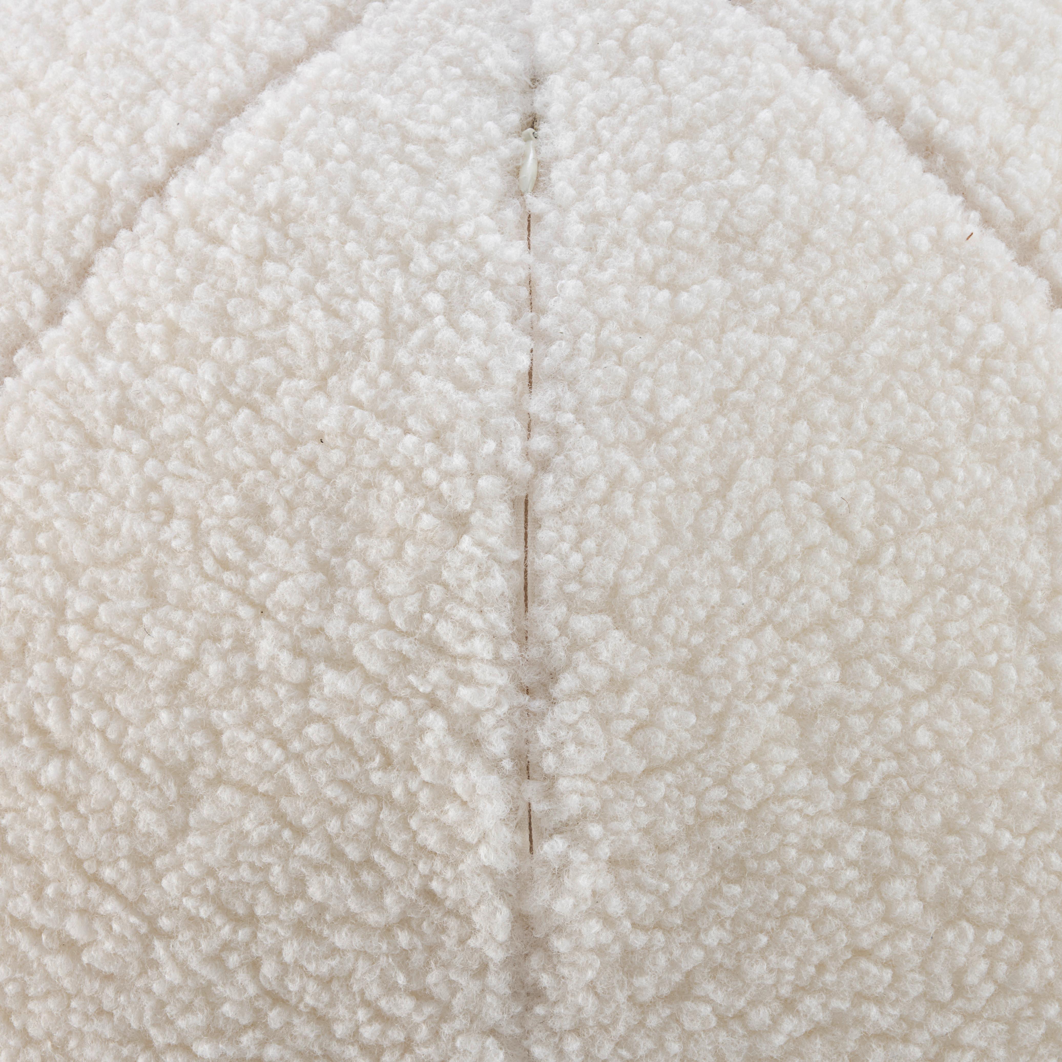 SITTPUFF TED - vit, textil (45cm) - Mömax