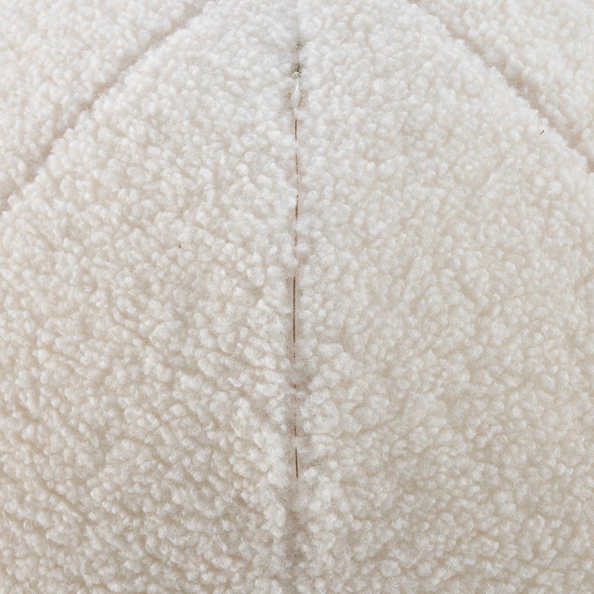 Pouf Ted Weiß Ø ca. 45cm - Weiß, Textil (45cm) - Mömax