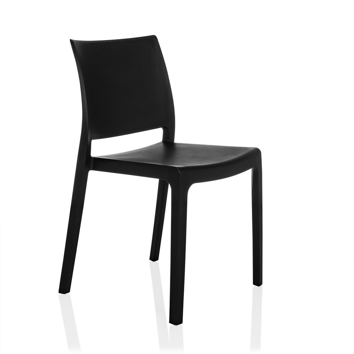 Stol T37 V, Črna - črna, Moderno, umetna masa (47/80/51cm) - MID.YOU