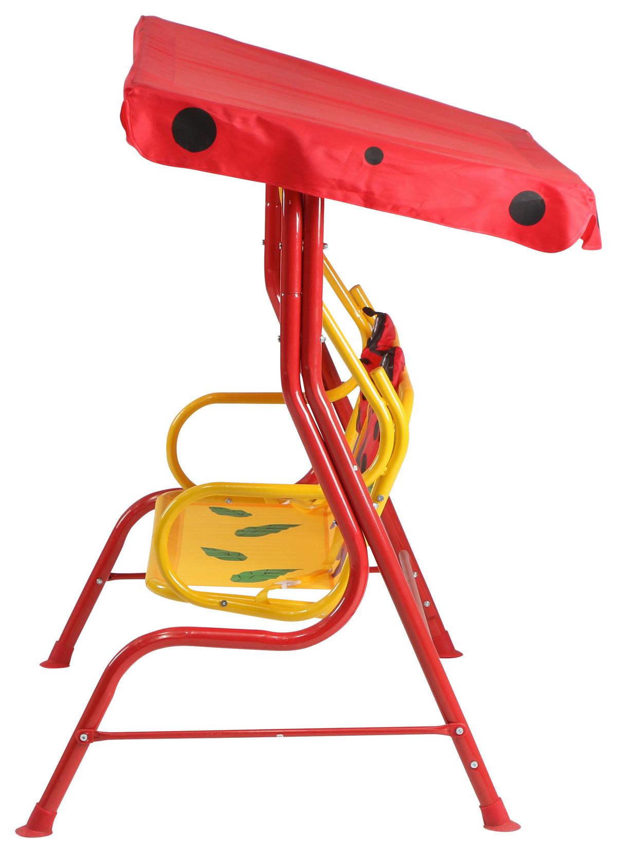 Kinder-Hollywoodschaukel 672612 - Rot, MODERN, Textil/Metall (115/118/75cm) - Siena Garden