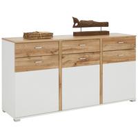 Komoda Alamo - barve kroma/barve hrasta, Moderno, kovina/leseni material (170/87/43cm) - Mömax