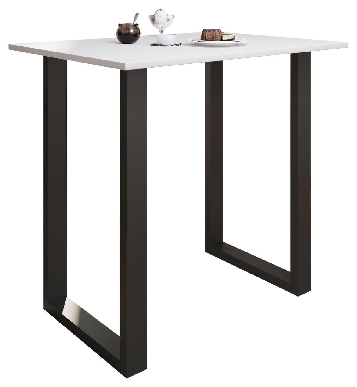 Bartisch XONA Schwarz/ Weiß ca.110x102x80cm - Schwarz/Weiß, KONVENTIONELL, Holzwerkstoff/Metall (110/80/102cm)