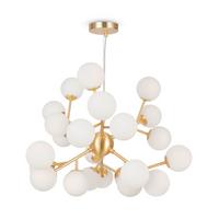 Pendelleuchte Dallas Goldfarben max. 28 Watt - Goldfarben/Weiß, Trend, Glas/Metall (65/40cm) - MAYTONI